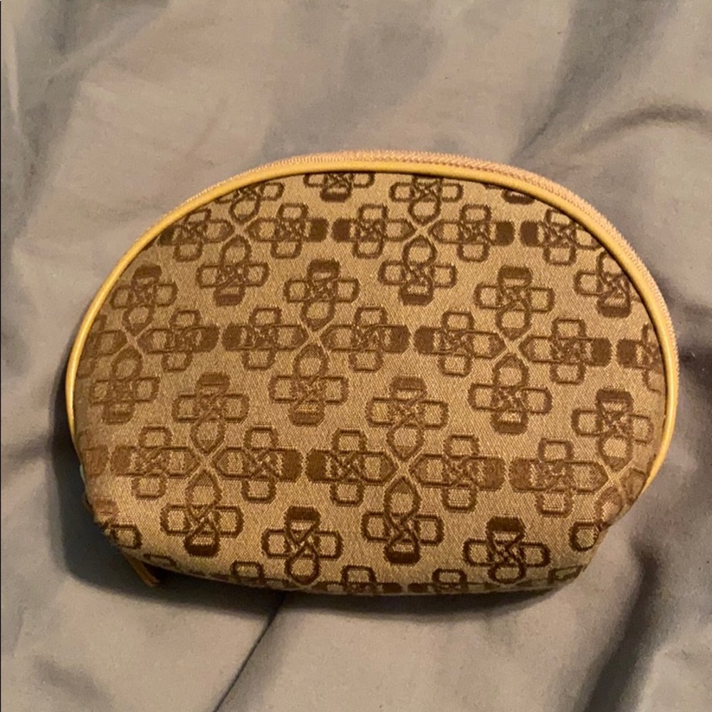 Tan makeup bag